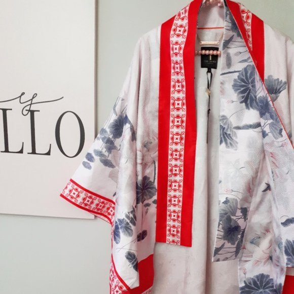 NWT Ted Baker London printed self-tie draped kimono jacket - Picture 15 of 16